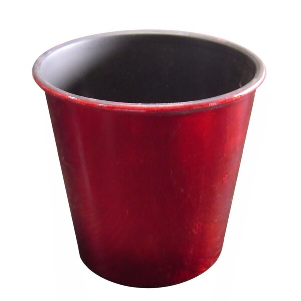 Cheungs 5.25 in. Round Tapered Recycled Plastic Planter, Shiny Red PP-105SR - main